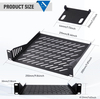 1U Server Rack Shelf 7.87" Depth Vented Rack Mount Cantilever Tray for 10 Inch Network Equipment Rack Cabinet DeskPi RackMate T1/T0 Server Cabinet