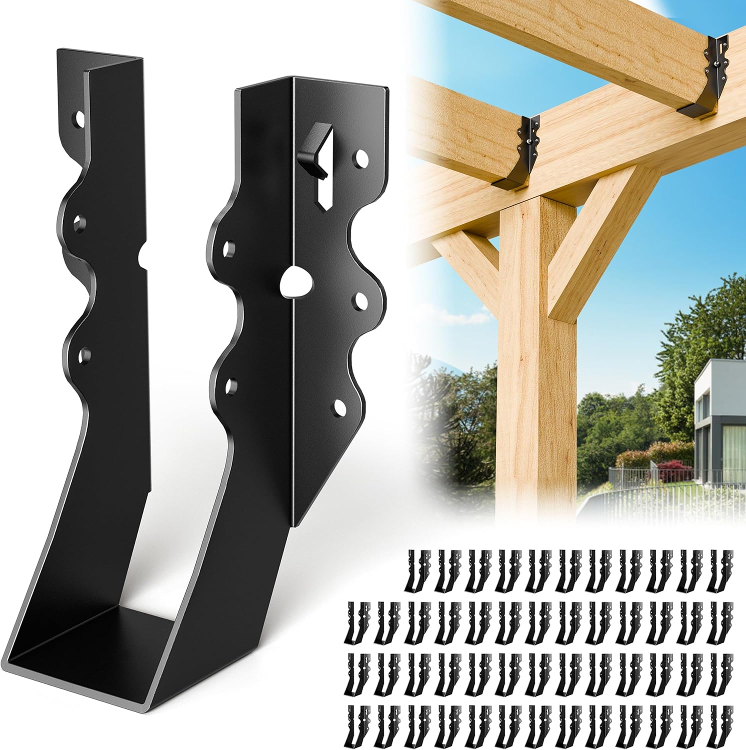 2x6 Joist Hanger LU26 18 Gauge Double Shear Face Mount Joist Hanger Hurricane Ties for Rafters 