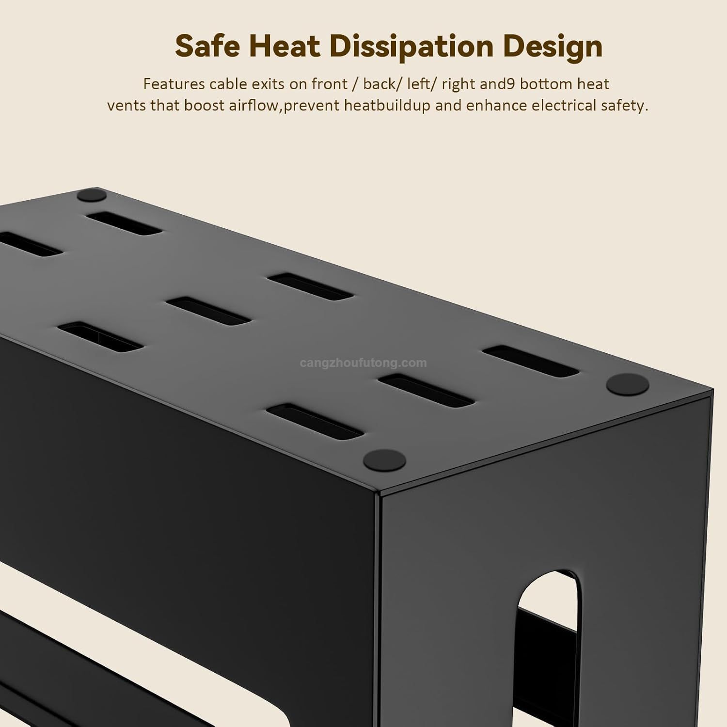 Home Office Desk Floor Cables Hider TV Wires Storage Organizer High-quality Steel Metal Cable Management Box 