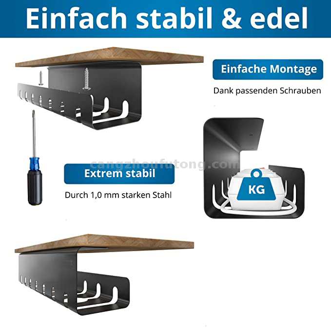 Desk Bottom Electric Wire Storage Shelf Computer And TV Cable Duct Systerms
