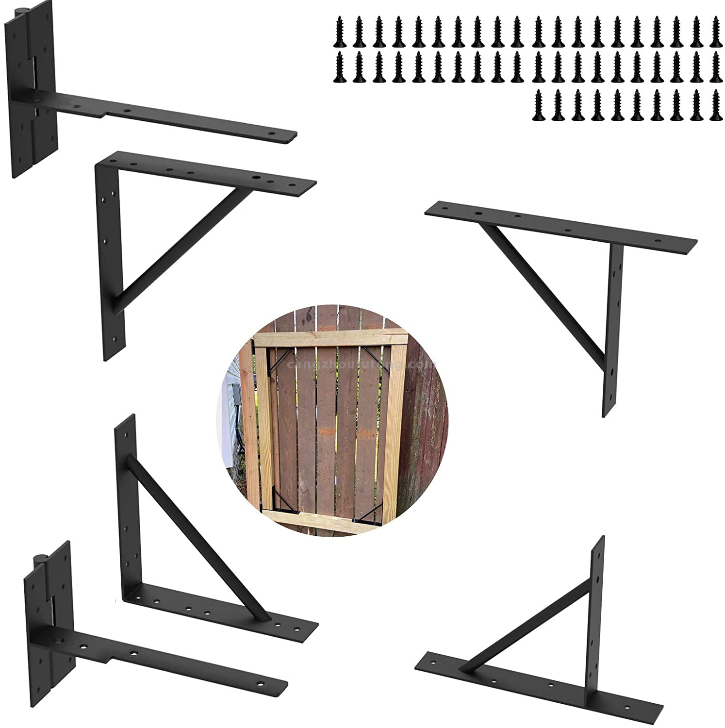 No-Sag Gate Corner Brace Bracket Kit Allows You To Build A Sag-free Square Gate