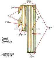 2 Pcs 711 Bed Frame Bolt On To Hook On Conversion Brackets for Headboard with Hardware, Adjustable Bed Rail Hook Plate Adapter，Hook on Bed Rails Brackets