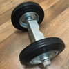 Heavy-Duty Steel Rolling Gate 6’’ Rubber Wheel Carrier for Driveway Chain Link Fence Metal Tube Gates