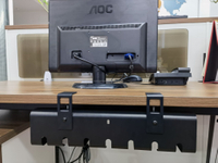 Cable Management Cable Duct Desk Metal Cable Holder Desk With No Drilling Required for Garage Use