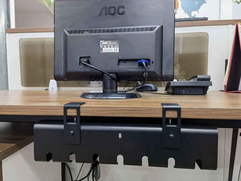 Cable Management Cable Duct Desk Metal Cable Holder Desk With No Drilling Required for Garage Use
