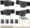 15° Slanted Roof Wall Mount 4x4 Pergola Bracket Kit DIY Pergola Angled 4x4 Wood Post 3way Bracket Gazebo Kit 