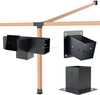  Pergola Kit 3-Way Slanted Brackets Powder-Coated 4" x 4" Hardware for Outdoor Wood Pergolas Gazebos Sheds 