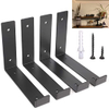 12 Inch Floating Shelf Brackets Heavy Duty Industrial Strength DIY Rustic Modern Steel Wall Shelf Brackets with Lip 