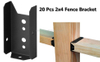 2x4 Fence Brackets for Wood Rail Deck Railing Brackets for Wood Post Connectors