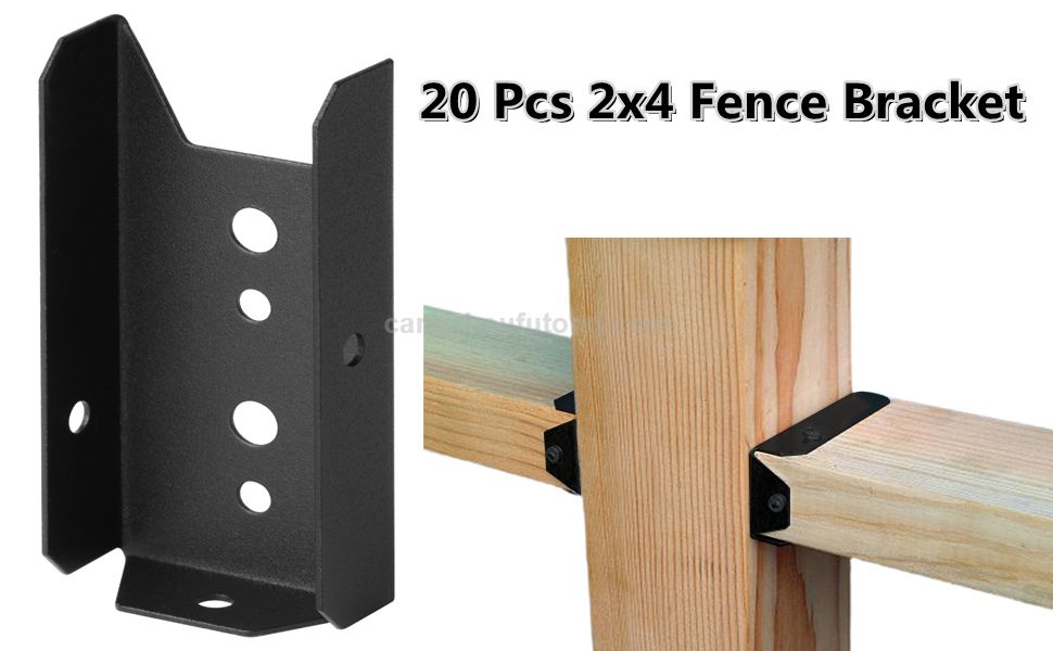 2x4 Fence Brackets for Wood Rail Deck Railing Brackets for Wood Post Connectors