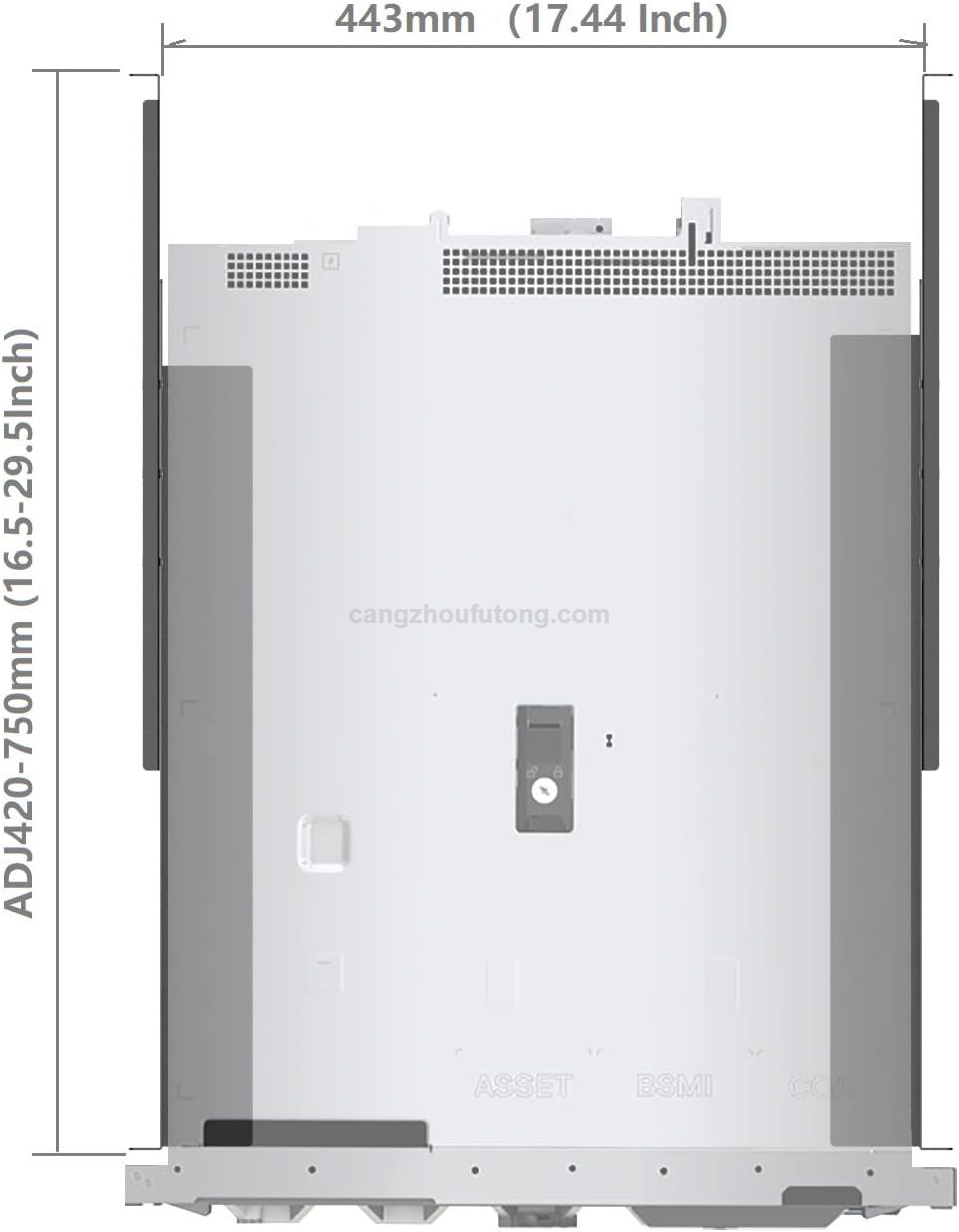 1U Universal 4-Post Rack Mount Server Shelf Rails for Dell Compaq HP IBM APC - 16.5-29.5 Inches Adjustable Depth