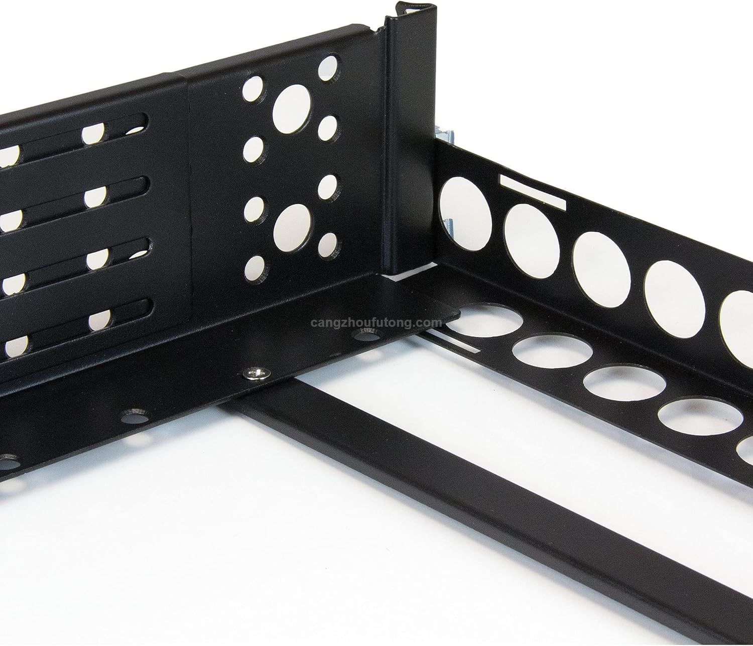 2U Universal Rack Mount Rails Server Enclosure Shelf Vented Rack Mount Cantilever Tray for 19in Network Equipment 