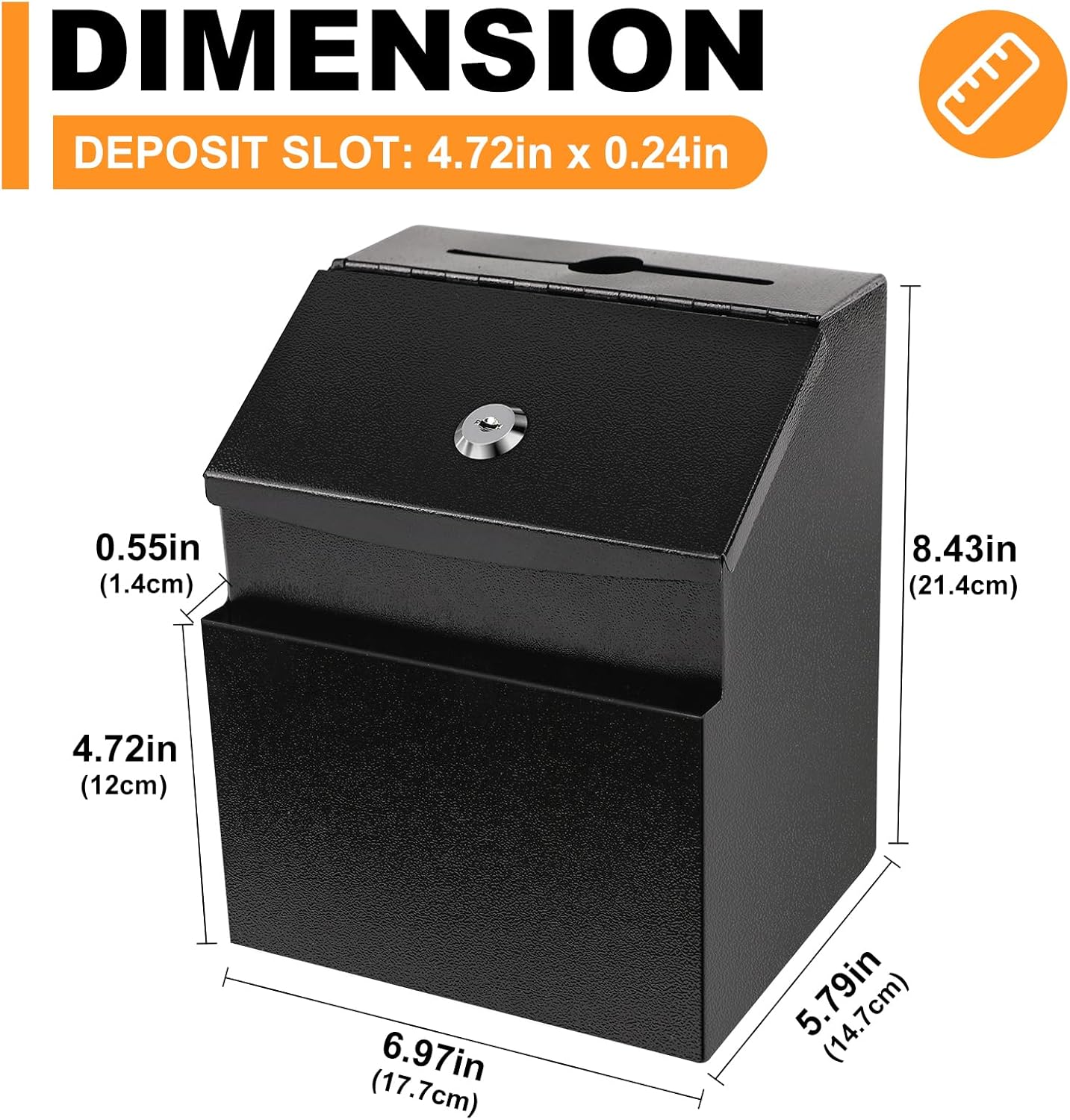 Professional Metal Donation & Ballot Collection Box with Lock