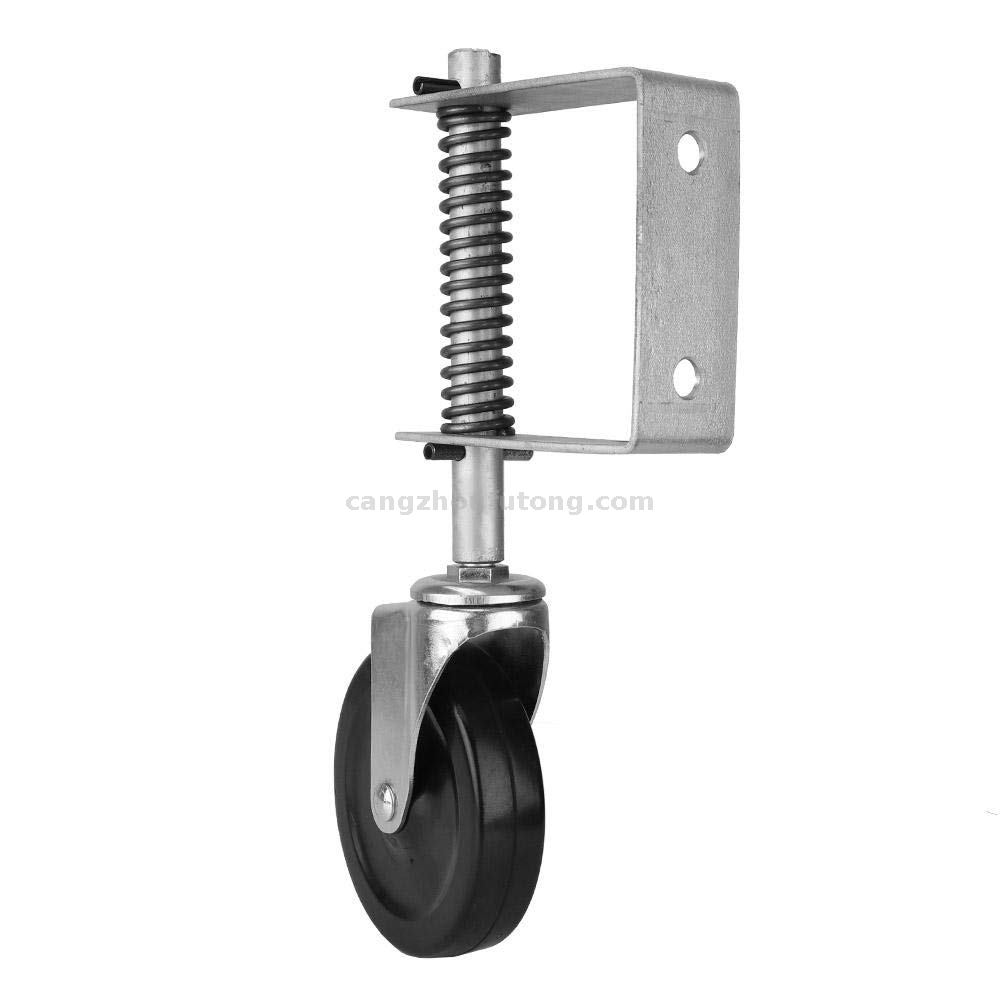 Spring-Loaded Gate Caster 200-lb Load Capacity And Universal Mount
