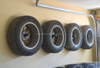 Flush Wheel hangers set - Wall mount tire rack alternative Grey