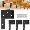 Post Caps Tie Bracket, Black Joist Anchor Connector for 2x4,2x6 Post,14 Gauge Joist Hanger Brackets,Roof Tie Header Hanger for Supporting Beams Rafters