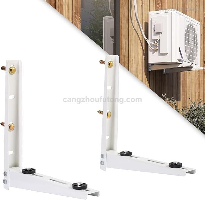 Universal Foldable Wall Mount Bracket for Mini Split & Window Air Conditioner – Heavy Duty White Coated Steel Support