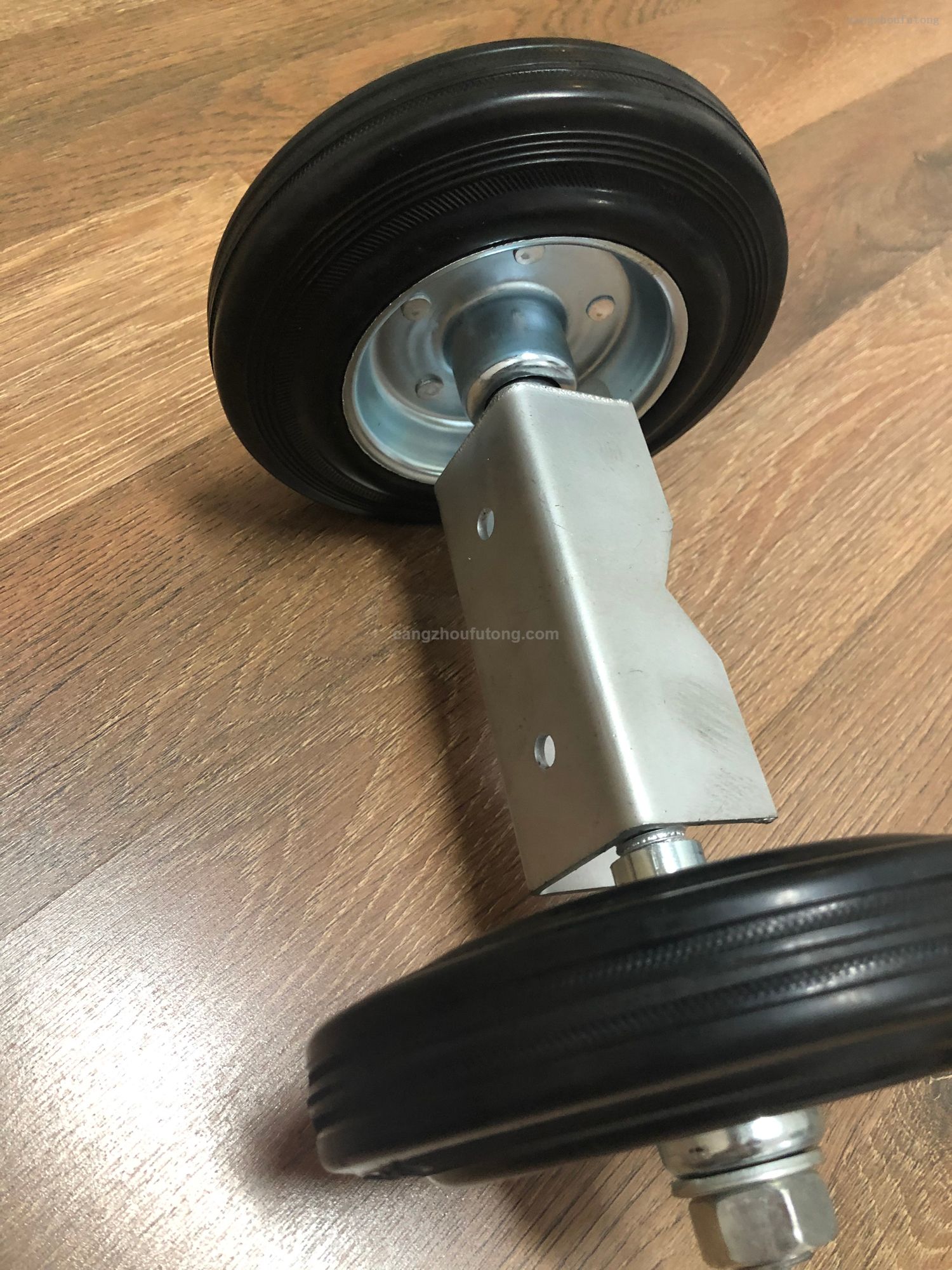 Heavy-Duty Steel Rolling Gate 6’’ Rubber Wheel Carrier for Driveway Chain Link Fence Metal Tube Gates