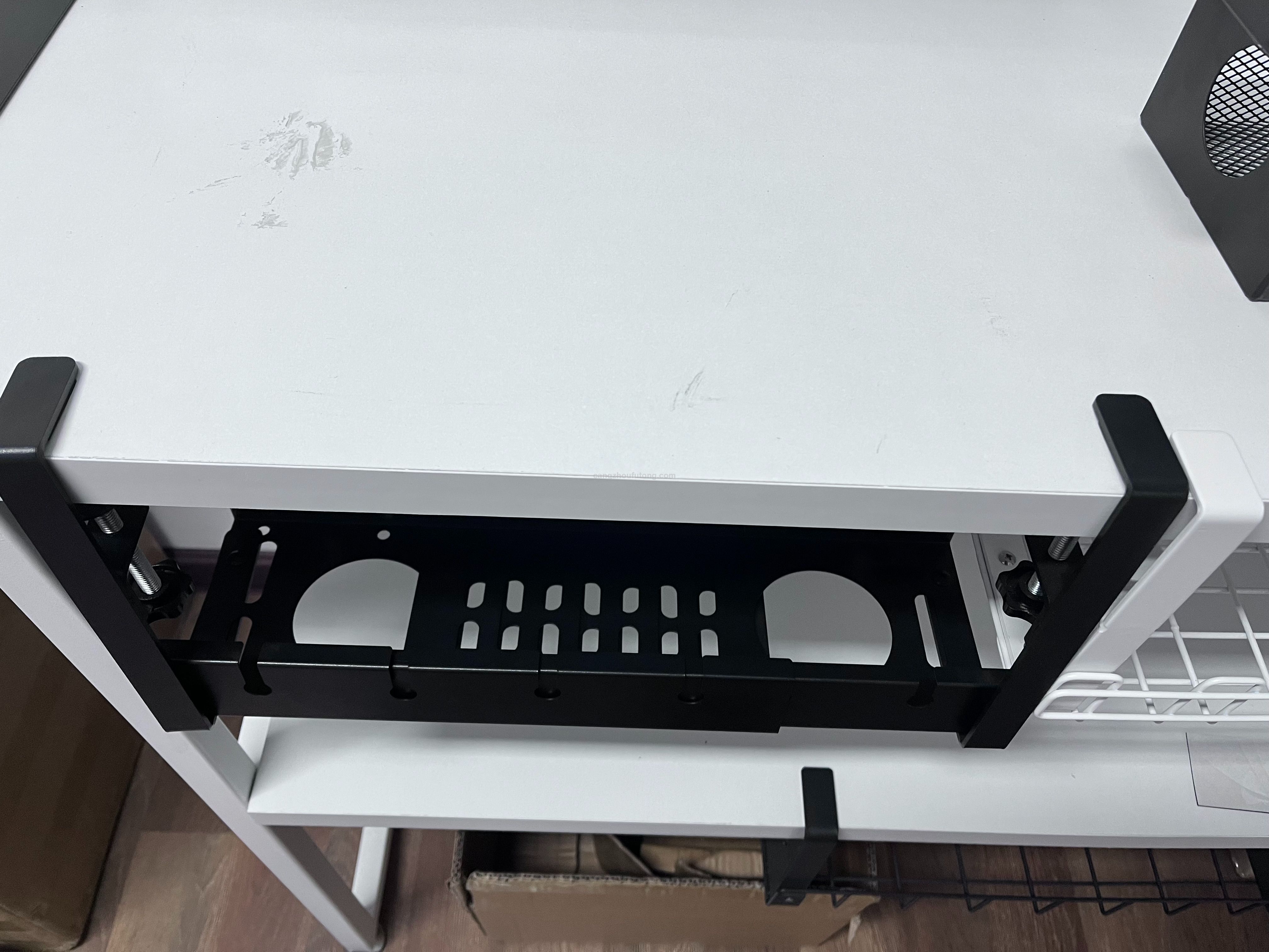 Under Desk Cable Management Tray No Drill Steel Cable Tray Organizers Wire Management Tray 