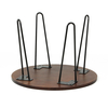 Metal 16" Black Hairpin Legs Set for 4 Heavy Duty 2 Rods Coffee Table Legs for DIY Desk 