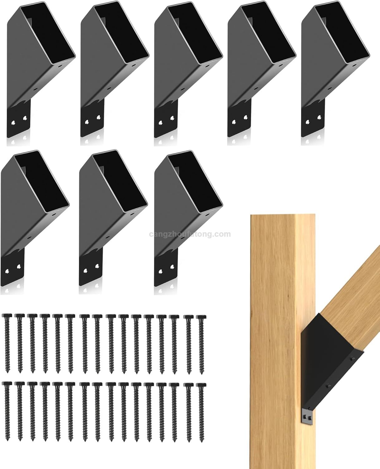 45-Degree Angle Bracket for Pergolas Gazebos Steel Reinforced Fits 2X 4 Lumber with Drainage Holes Pergola Bracket Kit