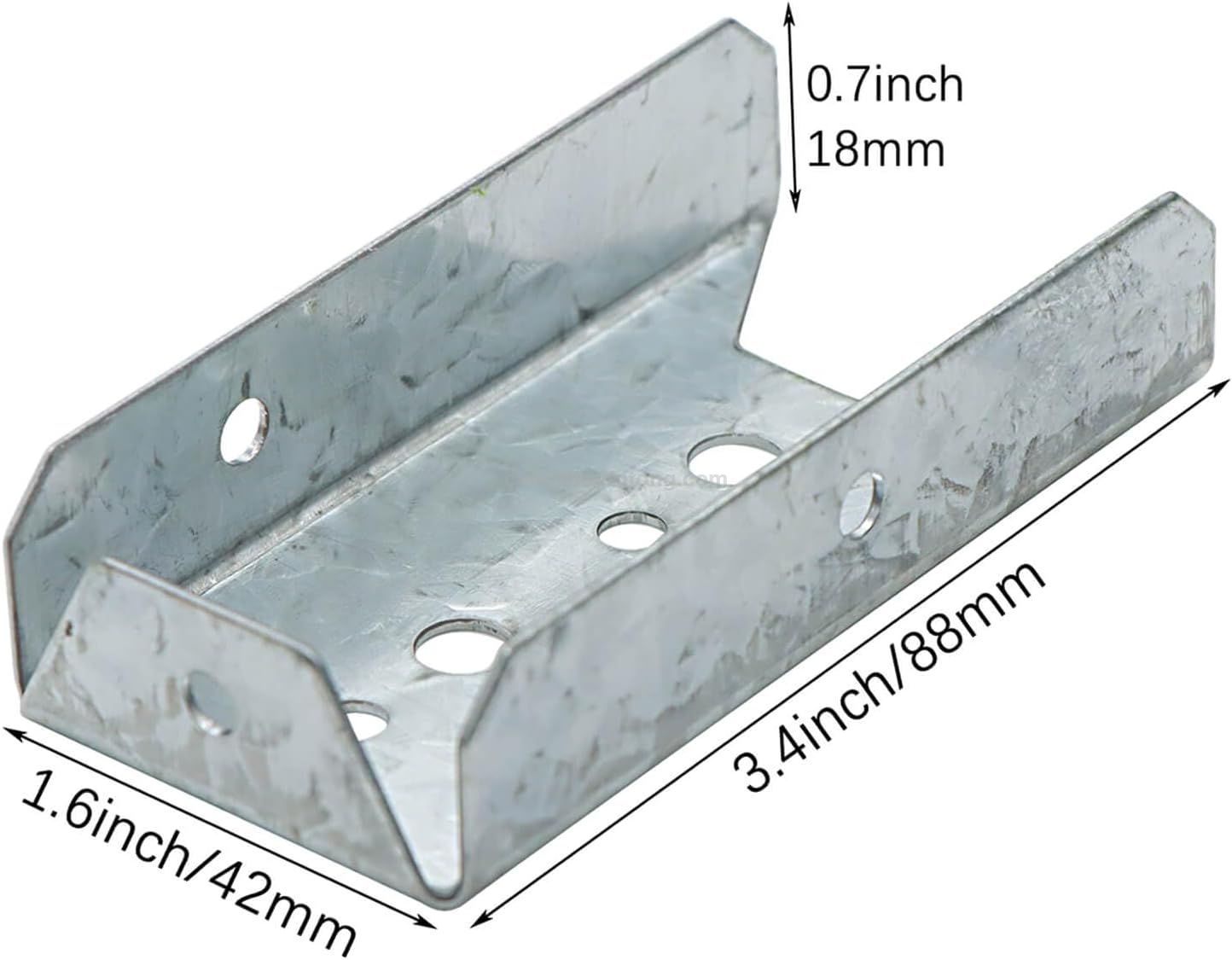 Galvanized Steel 2x4 Fence Bracket Deck Rail Bracket for Stair Fence Railing