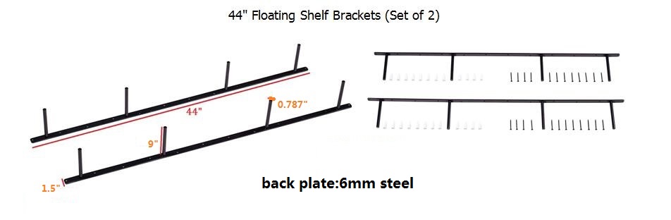 hidden floating wall shelf bracket