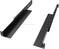1U Universal 4-Post Rack Mount Server Shelf Rails for Dell Compaq HP IBM APC - 16.5-29.5 Inches Adjustable Depth