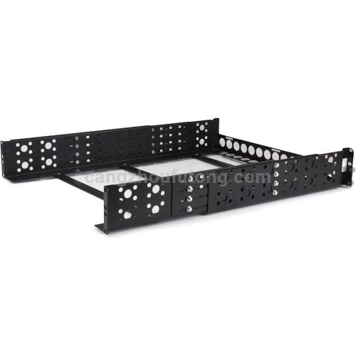 2U Universal Rack Mount Rails Server Enclosure Shelf Vented Rack Mount Cantilever Tray for 19in Network Equipment 