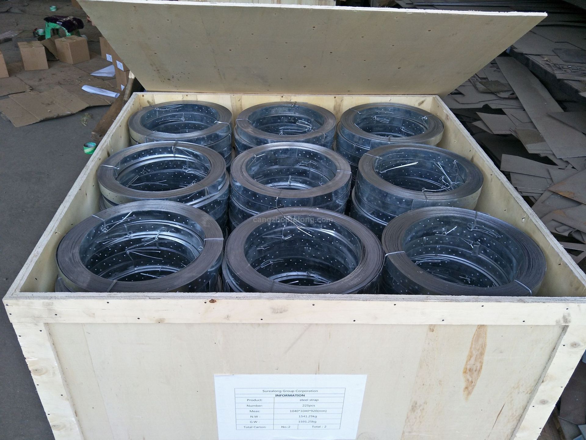 Perforated Strap Tie Brace,1-5/8" Width Metal Coil Strapping,27 Gauge,Stainless Steel 304