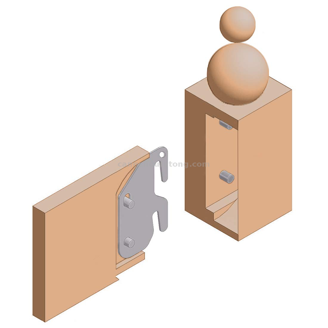 Wood Bed Rail Hook Plates for Bed Frame Bracket Headboard Footboard Replacement Wooden Bed Frame Bracket