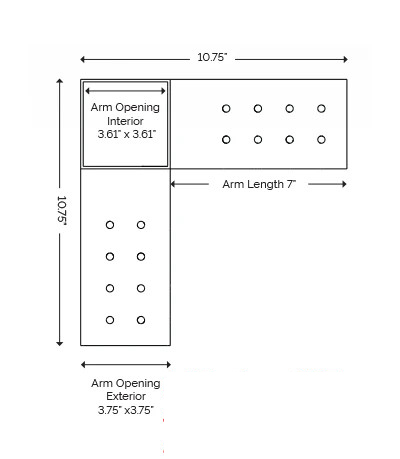 4x4 Pergola Corner Steel Angle Brackets - Buy pergola corner brackets, pergola brackets 4x4, pergola angle brackets Product on Cangzhou Futong Precision Manufacturing