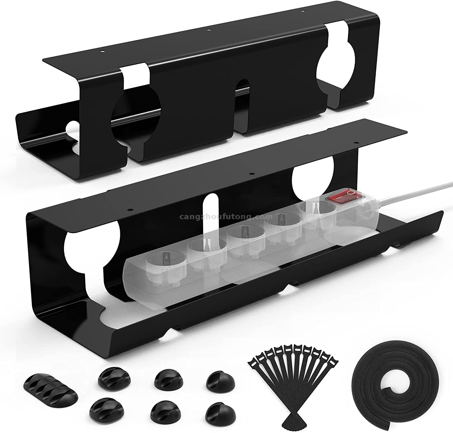 OEM ODM Cable Ties Waterproof Perforated Cable Holder Under Desk Cable Management Tray