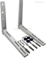 Universal Foldable Wall Mount Bracket for Mini Split & Window Air Conditioner – Heavy Duty White Coated Steel Support