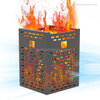 Gallon Ultra Thick Burn Barrel for Yard Waste – Incinerator Drum for Paper, Leaves, Trash & Wood – Backyard Bonfire