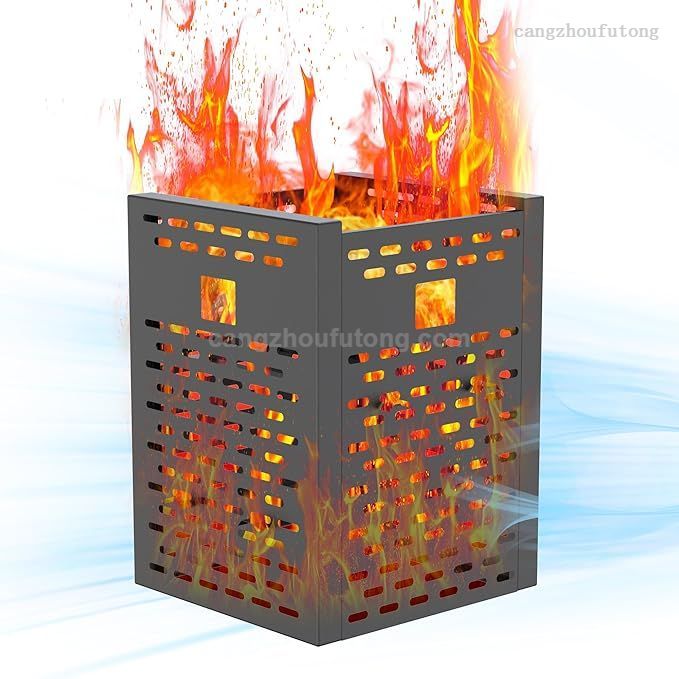 Gallon Ultra Thick Burn Barrel for Yard Waste – Incinerator Drum for Paper, Leaves, Trash & Wood – Backyard Bonfire