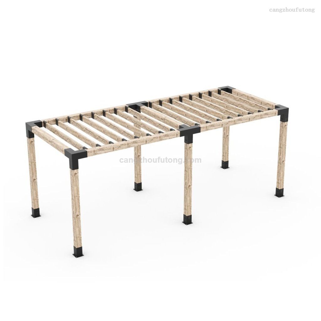 Pergola Brackets – Woodworks Pergola Kit 3-Way Right Angle Corner Bracket with Pergola Post Base