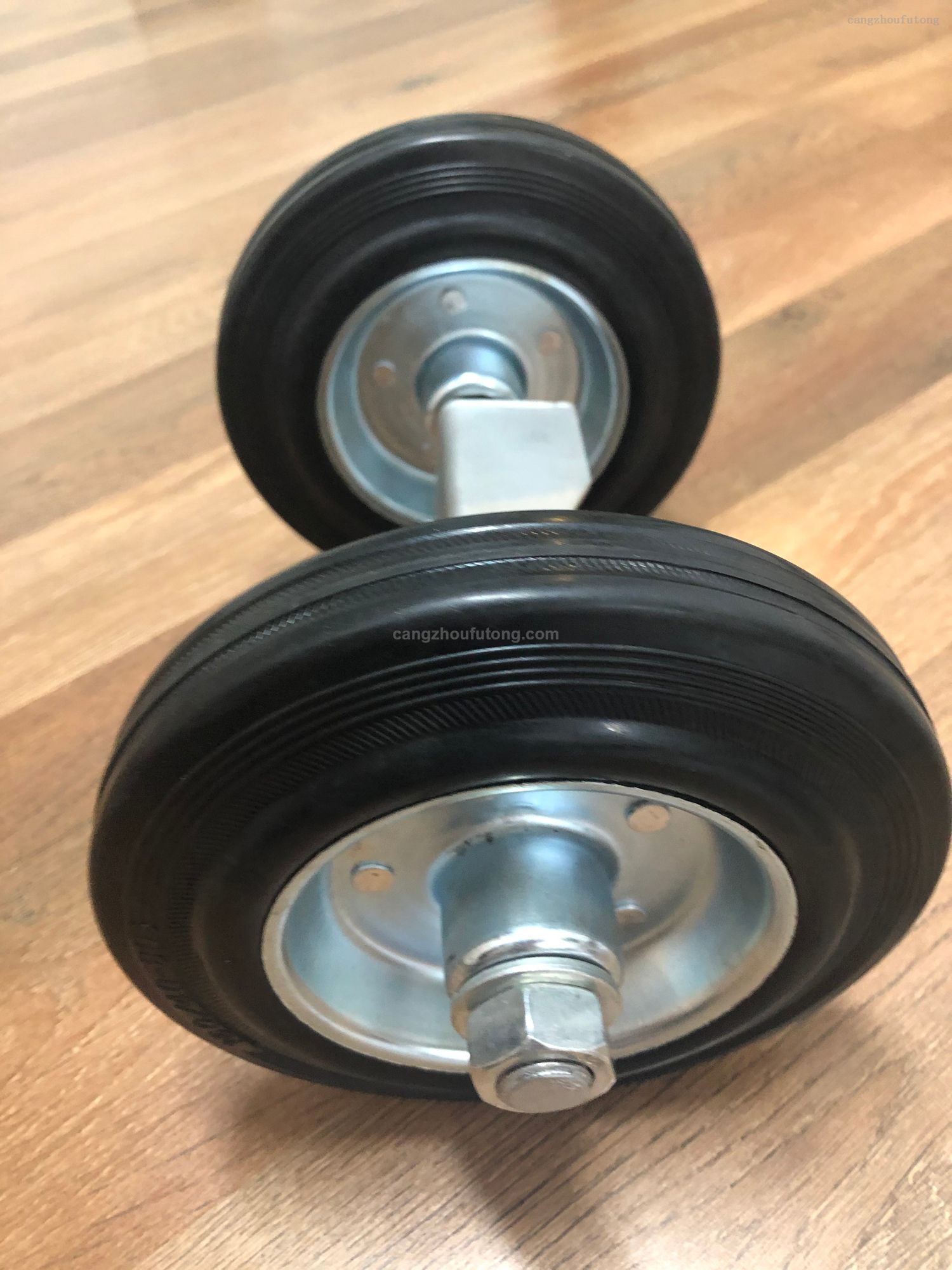 Heavy-Duty Steel Rolling Gate 6’’ Rubber Wheel Carrier for Driveway Chain Link Fence Metal Tube Gates