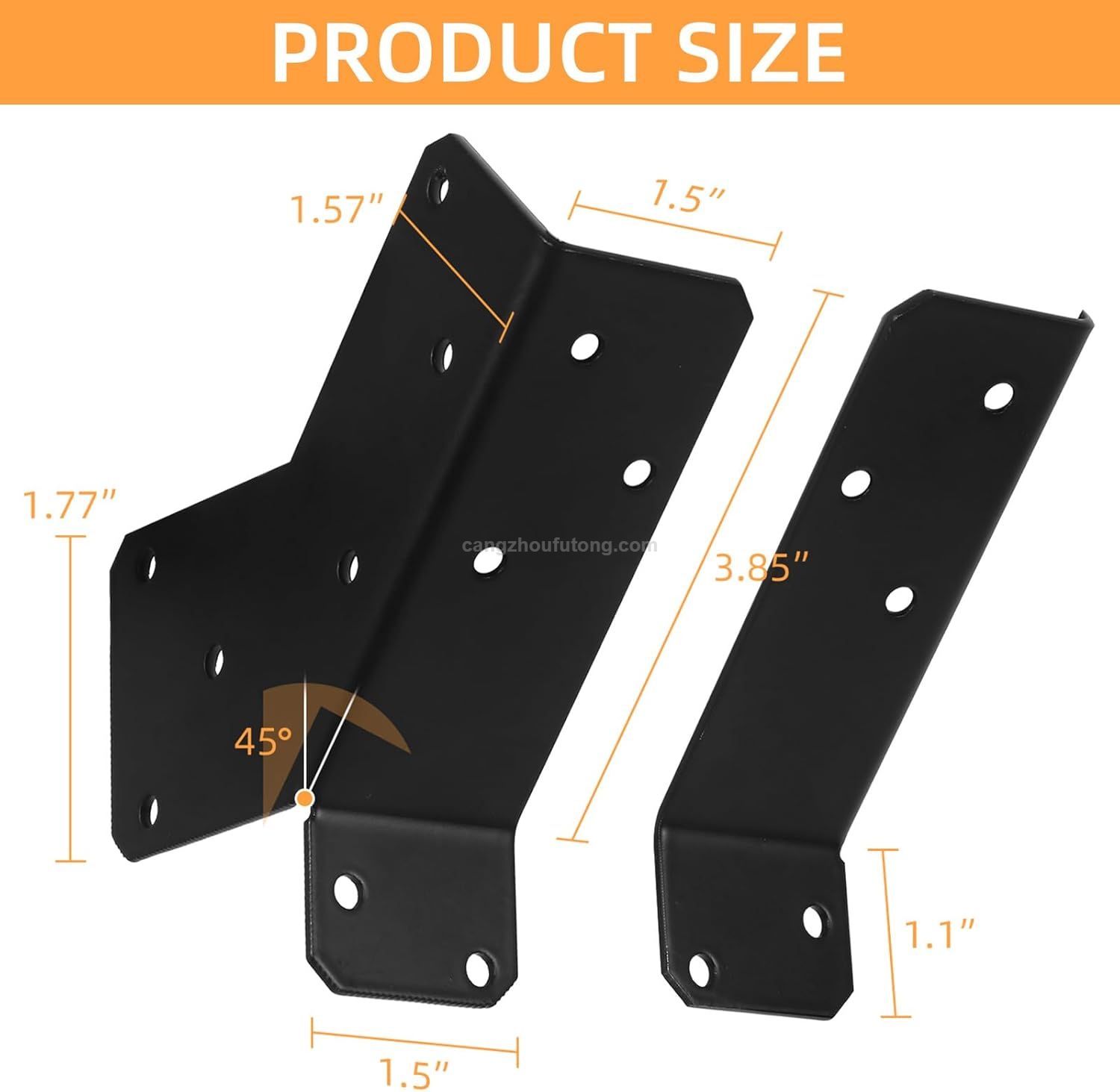 45-Degree Angle Bracket Adjustable Heavy Duty Connector Brace for 2x4 4x4 Post 45-Degree Pergola Support Brace for Pergola Gazebo Wood Post