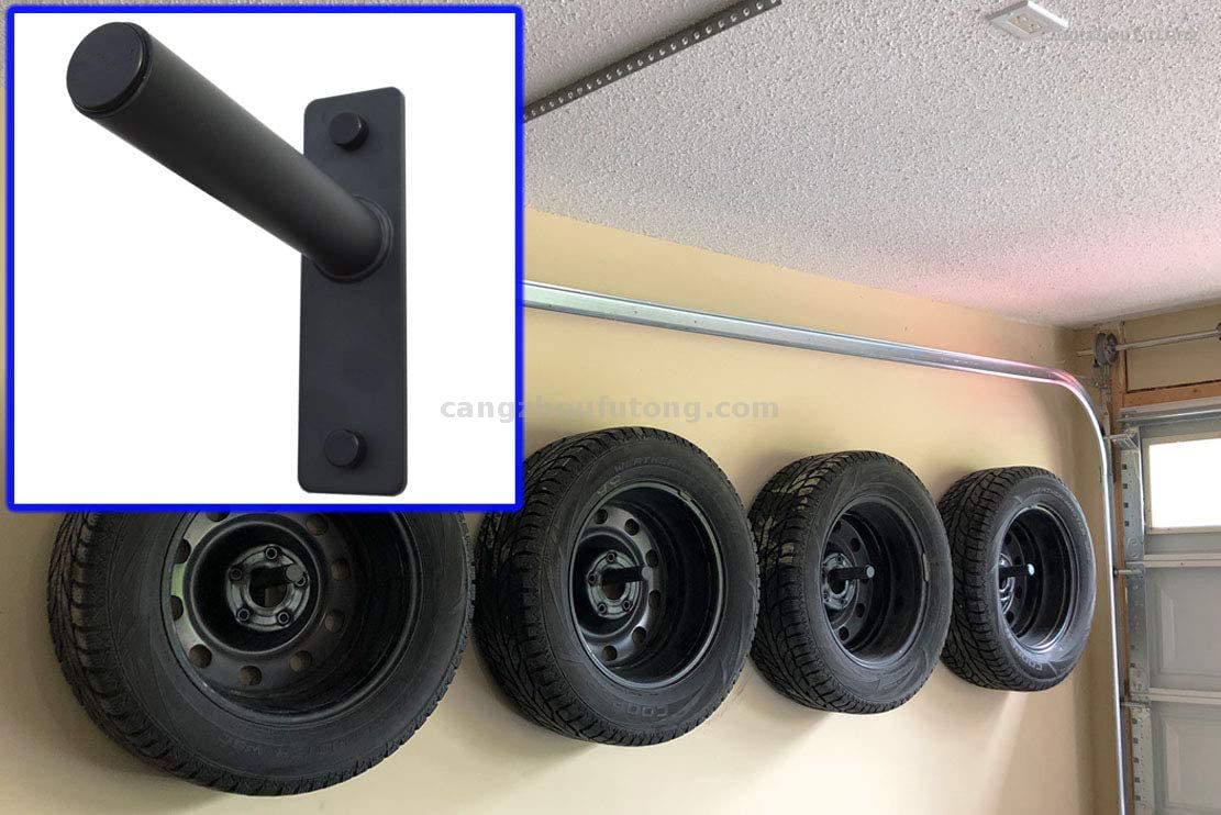Garage Wall Mounted Tire Hooks And Tool Organizer Rack, Steel Utility Storage Hanger With Screws And Anchors For Tools, Bicycles
