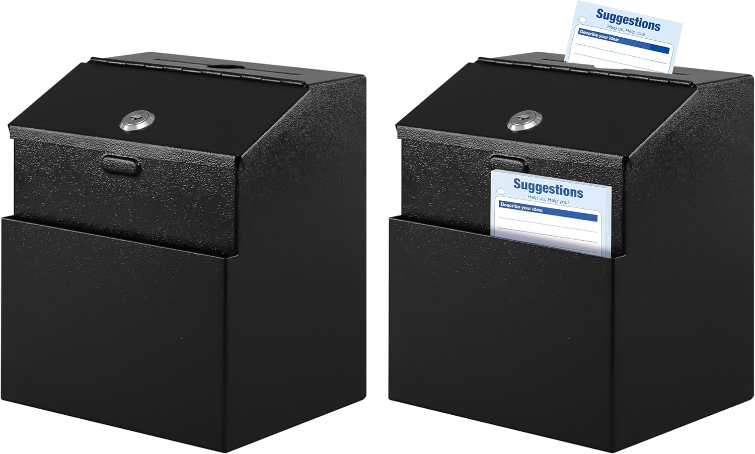 Wall-Mounted Metal Mailbox And Key Drop Box Indoor & Outdoor Secure Hanging Postbox for Home 