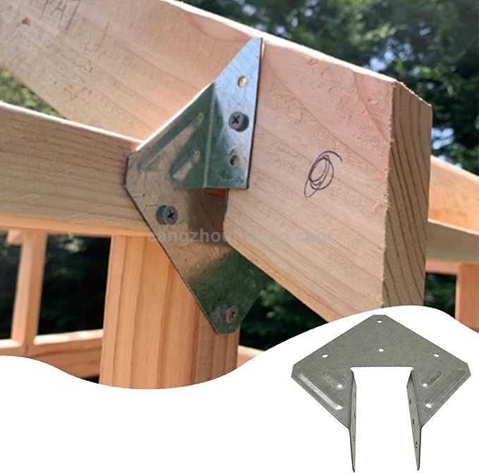 Hurricane Ties for Rafters, Heavy Duty Electrogalvanizing Joist Hangers, Heavy Duty Hot Galvanized Joist Hangers for Roofing Trusses Wood Timber