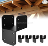 Black Post Joist Anchor Connector Carbon Steel, Fit All 4x4, 4x6, 4x8, Joist Truss Beam Stabilization Linking Brackets