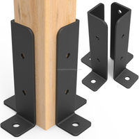 Post Anchor Base, Adjustable Decking Posts Split Retrofit Fence Bracket