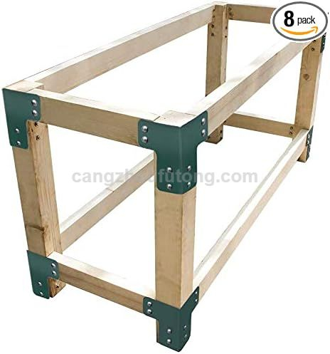 Heavy Duty Workbench Bracket Kit - 8 Pacs 3-Way Right Angle Corner Brackets for Workbenches