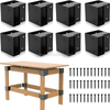 Heavy Duty 2x4 Workbench Bracket Kit – 8PCS Steel 3-Way Corner Brackets for DIY Tables, Shelves & Workbench Frames