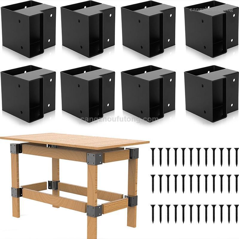 Heavy Duty 2x4 Workbench Bracket Kit – 8PCS Steel 3-Way Corner Brackets for DIY Tables, Shelves & Workbench Frames