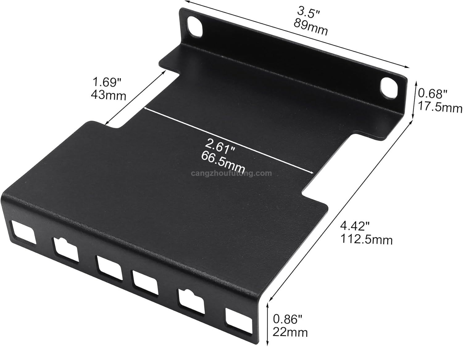 2U Server Rack Depth Extender - 4-Inch Deep -Recessed Rack Mount Adapter Kit for Network Rack