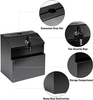 Wall-Mount Mailbox Locking Metal Key Drop Box Secure Safe Storage Home Garden Postbox Suggestion