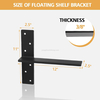 Free Hanging T Shelf Bracket Heavy Duty Steel Knee Wall Hidden Granite Countertop Support Floating Bracket